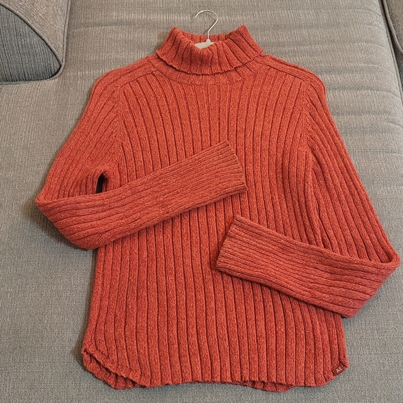 American Eagle Outfitters Sweaters - American Eagle Outfitters Orange Knit Longsleeve Sweater Size Large Vintage